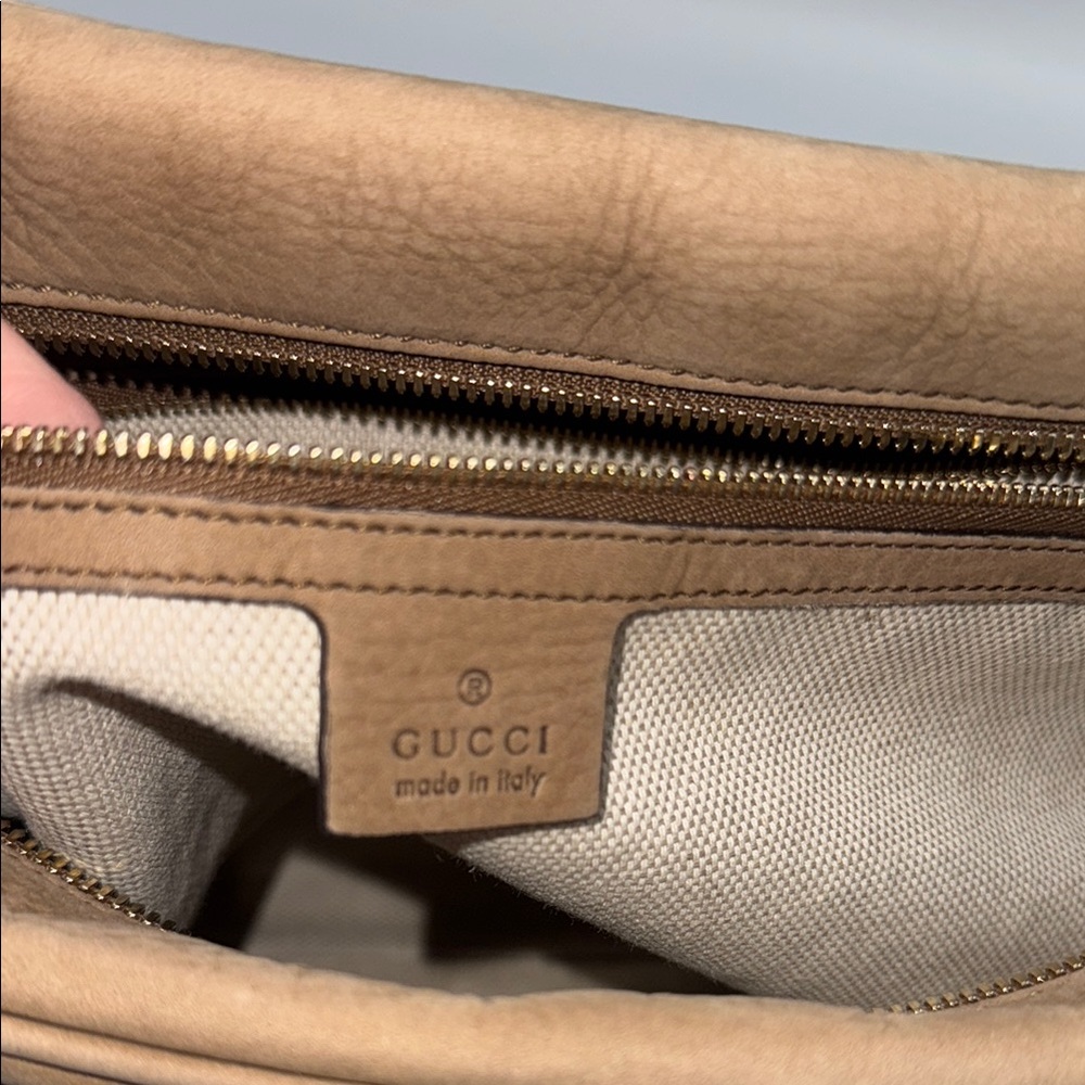 Gucci Tan SoHo Suede Shoulder Bag with Chain Straps & Dust Bag - Picture 9 of 12